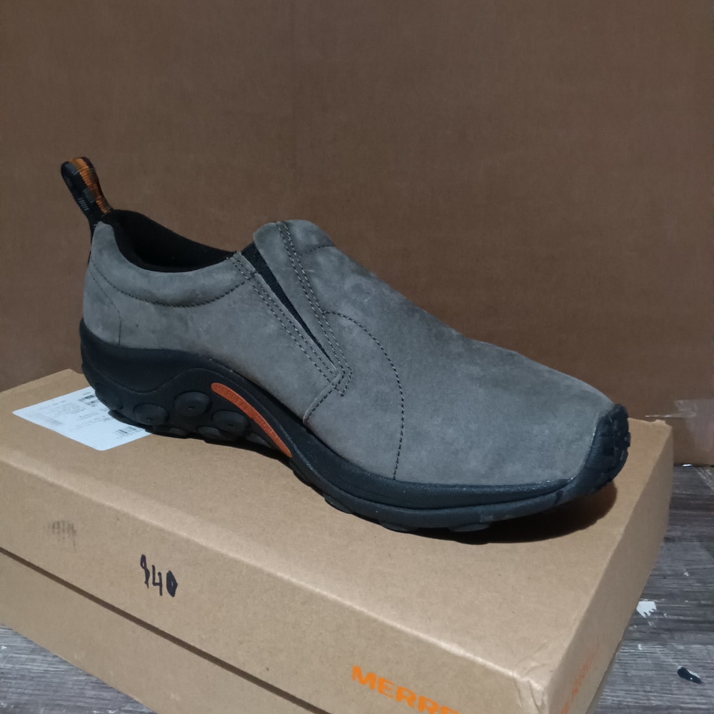 Merrell Gray and Black Slip-On Loafers
